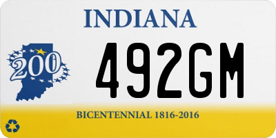 IN license plate 492GM