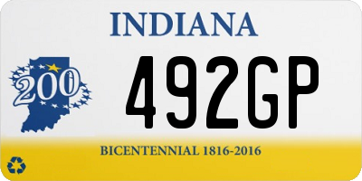 IN license plate 492GP