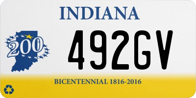 IN license plate 492GV