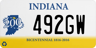 IN license plate 492GW