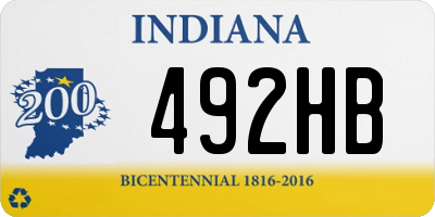 IN license plate 492HB