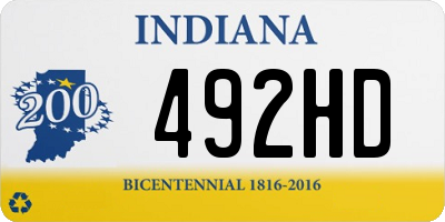 IN license plate 492HD