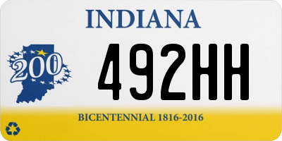 IN license plate 492HH