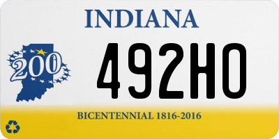 IN license plate 492HO