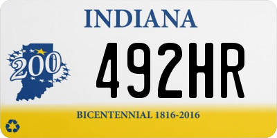 IN license plate 492HR