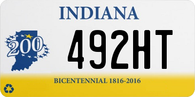 IN license plate 492HT