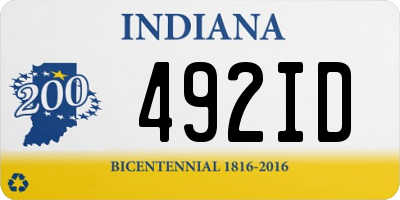 IN license plate 492ID