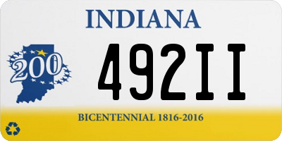 IN license plate 492II