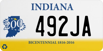 IN license plate 492JA