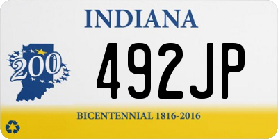 IN license plate 492JP