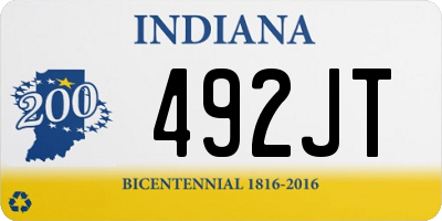 IN license plate 492JT