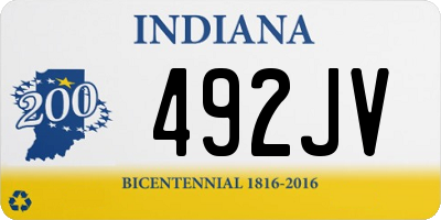 IN license plate 492JV