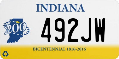 IN license plate 492JW