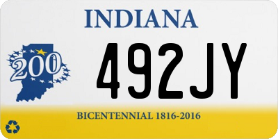 IN license plate 492JY