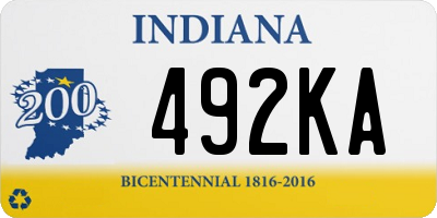 IN license plate 492KA