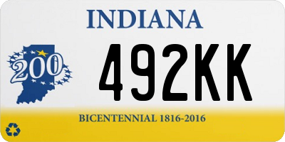 IN license plate 492KK