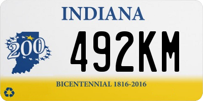 IN license plate 492KM