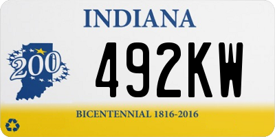 IN license plate 492KW