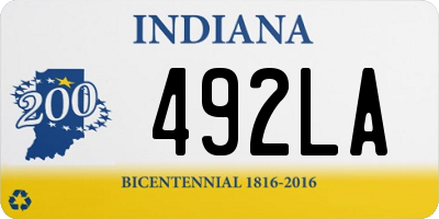 IN license plate 492LA