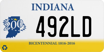 IN license plate 492LD