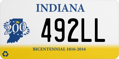 IN license plate 492LL