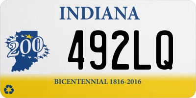 IN license plate 492LQ