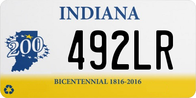 IN license plate 492LR