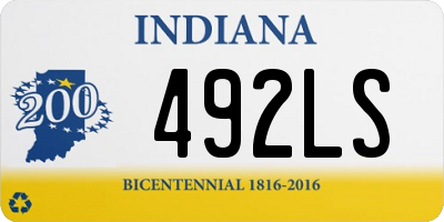 IN license plate 492LS