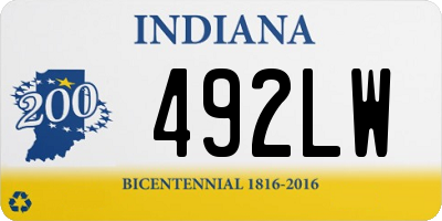 IN license plate 492LW