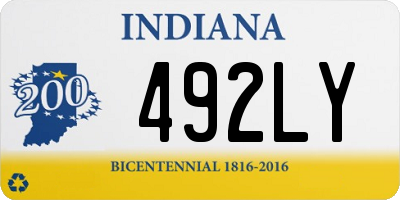 IN license plate 492LY