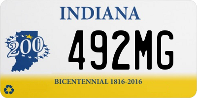 IN license plate 492MG