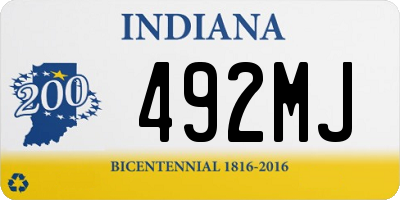 IN license plate 492MJ