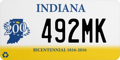 IN license plate 492MK