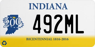 IN license plate 492ML