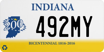 IN license plate 492MY