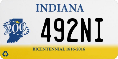 IN license plate 492NI