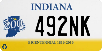 IN license plate 492NK