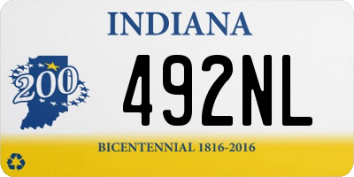 IN license plate 492NL