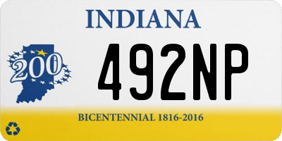 IN license plate 492NP