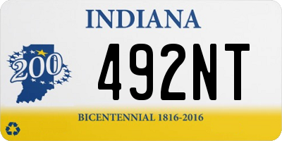 IN license plate 492NT