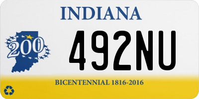 IN license plate 492NU