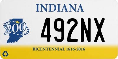 IN license plate 492NX