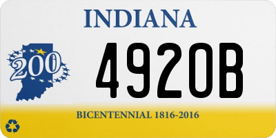 IN license plate 492OB