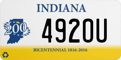 IN license plate 492OU