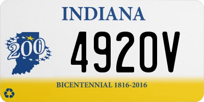 IN license plate 492OV