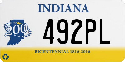 IN license plate 492PL