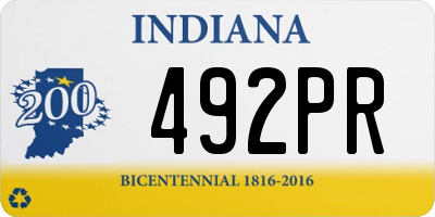 IN license plate 492PR