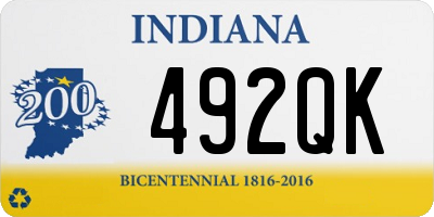 IN license plate 492QK