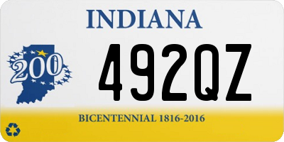 IN license plate 492QZ