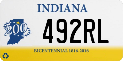 IN license plate 492RL